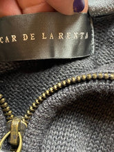 Load image into Gallery viewer, Oscar De La Renta Sweater Adult 2XL XXL Charcoal 1/4 Zip Outerwear Pullover Mens