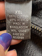 Load image into Gallery viewer, Oscar De La Renta Sweater Adult 2XL XXL Charcoal 1/4 Zip Outerwear Pullover Mens