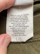 Load image into Gallery viewer, Snowshoe Shirt Adult Large Army Green Shay's Revenge Danger Snow Drifts Mens
