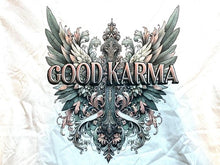 Load image into Gallery viewer, Good Karma Shirt Womens Extra Large Wings Sword Affliction Style Y2K Pink Grey