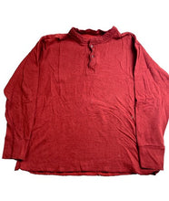 Load image into Gallery viewer, LL Bean Shirt Adult Large Red River Drivers Henley Double Layer Wool Blend Mens