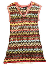 Load image into Gallery viewer, BCBG Maxazria Dress Womens Medium Rainbow Azlearedco Knit A-Line Short Ladies