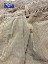 Load image into Gallery viewer, Dockers Pants Adult 38x32 Tan Navy Checkered Straight Trouser Pleated Dress Mens