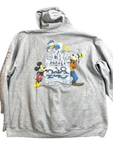 Load image into Gallery viewer, Disney Parks Sweatshirt Adult 2XL Gray 2018 Magic Mickey Goofy Donald Hoodie Men