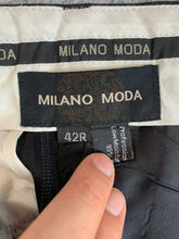 Load image into Gallery viewer, Milano Moda 3 Piece Suit Mens 48R Coat Vest Pants Dress 42R (42x28) Black