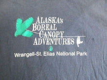 Load image into Gallery viewer, Alaska Shirt Adult Small Navy Blue Boreal Canopy Adventures National Park Mens