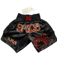 Load image into Gallery viewer, Club Space Shorts Adult 25x7 Black Miami Muay Thai Trunks Boxing Mens NWT