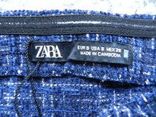 Load image into Gallery viewer, Zara Shirt Womens Small Tweed Off The Shoulder Blouse Flared Sleeve Ladies NWT