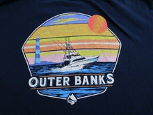 Load image into Gallery viewer, Ocean & Coast Shirt Adult Medium Outer Banks Lighthouse Sailing Fishing Boat Men