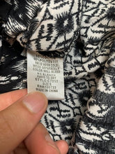 Load image into Gallery viewer, Umgee USA Shirt Womens Small Black White Tunic Lagenlook Geometric Blouse Ladies