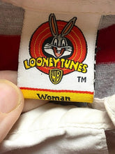 Load image into Gallery viewer, Vintage Tweety Bird Shirt Womens Large Red Gray Rugby Attitude Looney Tunes Polo