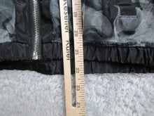 Load image into Gallery viewer, New Look Jacket Womens Medium Black Camouflaged Full Zip Hoodie Sheer Fishnet