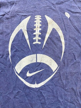 Load image into Gallery viewer, Nike Shirt Adult Medium Navy Football Athletic Activewear Swoosh Spell Out Mens
