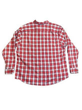 Load image into Gallery viewer, Wrangler Shirt Adult 3XL XXXL Red White Plaid Button Up Flannel Spandex Mens