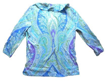 Load image into Gallery viewer, Lauren Ralph Lauren Shirt Womens Medium Ruffle Trim V-Neck Paisley Blouse Ladies