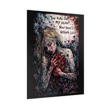 Load image into Gallery viewer, Rolled Poster – 'You Tore Out My Heart' Dark Gothic Art Print