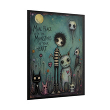Load image into Gallery viewer, Make Peace with the Monsters Poster — Whimsical Gothic Rolled Art Print