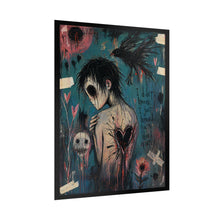 Load image into Gallery viewer, Rolled Poster — Dark Emo Heartbreak Art Print ("I didn't break, I just learned to be loved quietly")