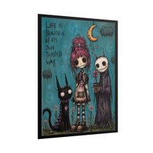 Load image into Gallery viewer, Life Is Beautiful in Its Own Twisted Way Rolled Poster — Dark Cute Gothic Wall Decor