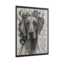 Load image into Gallery viewer, Rolled Poster — Emotional Dog Art Print with Quote: “People Will Disappoint You”