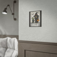 Load image into Gallery viewer, Halloween Poster — Cute Creepy Witch & Zombie Art with “In darkness, we find each other.”