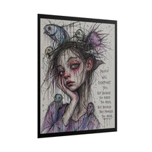 Load image into Gallery viewer, Rolled Poster — Melancholic Girl Illustration with Quote: “People Will Disappoint You”