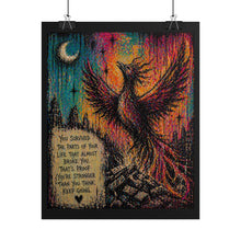 Load image into Gallery viewer, Rolled Poster - Phoenix Rising Inspirational Quote Wall Art