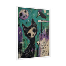 Load image into Gallery viewer, Make Beauty Out of the Noise Rolled Poster — Gothic Whimsical Cat Wall Art