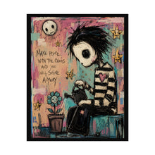 Load image into Gallery viewer, Make Peace With the Chaos and You Will Shine Anyway Rolled Poster — Gothic Inspirational Fantasy Wall Art