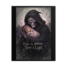 Load image into Gallery viewer, Rolled Poster — Grim Reaper Cradling Baby "Even in Darkness There is Light"