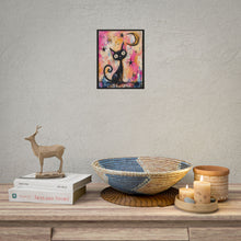 Load image into Gallery viewer, Rolled Poster — Whimsical Black Cat Moon Art Print