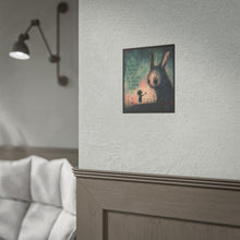 Load image into Gallery viewer, Rolled Poster — Moody Goth Bunny Art Print with Quote: “We Are Not Our Worst Moments”