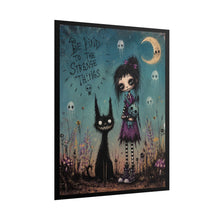 Load image into Gallery viewer, Be Kind to the Strange Things Rolled Poster — Gothic Whimsical Floral Fantasy Wall Art