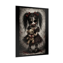 Load image into Gallery viewer, Creepy Gothic Doll Poster – Dark Horror Art Rolled Poster
