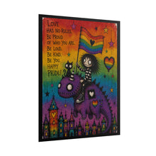 Load image into Gallery viewer, "Love Has No Rules" Pride Wall Art | Gothic Cute LGBTQ+ Poster