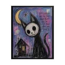 Load image into Gallery viewer, Gothic Moon Cat Rolled Poster — 'Not Everyone Will See Your Value' Art Print