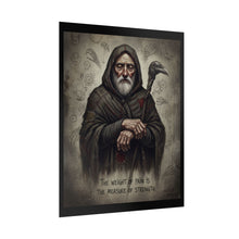 Load image into Gallery viewer, Rolled Poster — Gothic Wizard Art Print: "The Weight of Pain is the Measure of Strength"