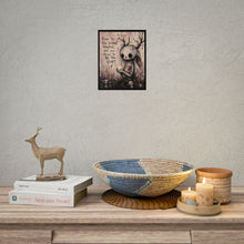 Load image into Gallery viewer, Rolled Poster — 'Be the Light' Cute Creepy Bunny Illustration Inspirational Wall Art