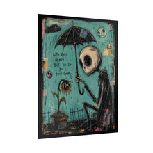 Load image into Gallery viewer, Gothic Skeleton Art Poster – “Life Gets Heavy But So Do You Keep Going” Rolled Wall Print