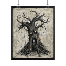 Load image into Gallery viewer, Spooky Haunted Tree Poster – Goth Horror Wall Art (Rolled)