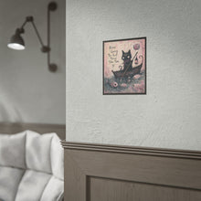 Load image into Gallery viewer, "The Best Things Take Time" Black Cat Wall Art | Gothic Ocean Print