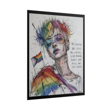 Load image into Gallery viewer, "Protect Your Peace" Pride Wall Art | Fine Line Sketch Progress Flag Poster