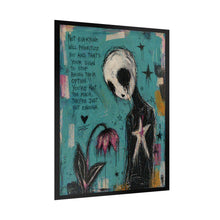 Load image into Gallery viewer, Rolled Poster — Moody Alien Art Print with Quote ‘Not Everyone Will Prioritize You’
