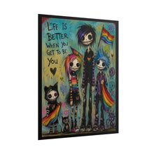 Load image into Gallery viewer, Edgy Emo Pride Art Print - "Life Is Better When You Get To Be You"
