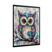 Load image into Gallery viewer, Cute Nursery Owl Poster - Whimsical Watercolor Bird Canvas Wall Decor