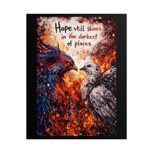 Load image into Gallery viewer, Hope Still Shines Phoenix & Eagle Rolled Poster – Inspirational Wall Art
