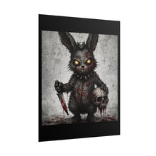 Load image into Gallery viewer, Horror Bunny Poster — Creepy Blood-Stained Killer Rabbit Wall Art