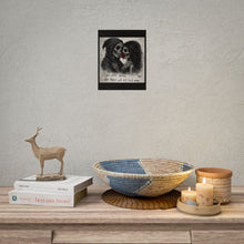 Load image into Gallery viewer, Rolled Poster — Gothic Skeleton Couple Art Print with 'Even after decay, your heart will still find mine'