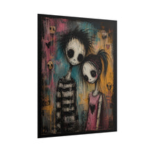 Load image into Gallery viewer, Gothic Emo Couple Poster - Dark Fantasy Skeleton Romance Wall Decor