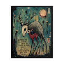 Load image into Gallery viewer, Rolled Poster — Whimsical Deer & Fawn Art Print with Inspiring Quote